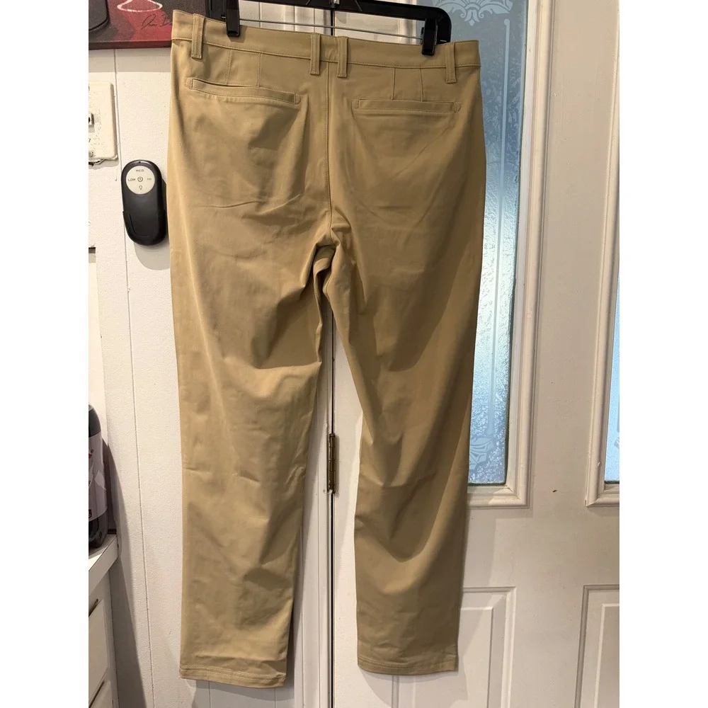 Quince Ultra-Stretch 24/7 Smart Chino Pants Mens 35x32 Khaki Tan Golf Casual